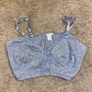 Grey bralette/crop top with adjustable straps